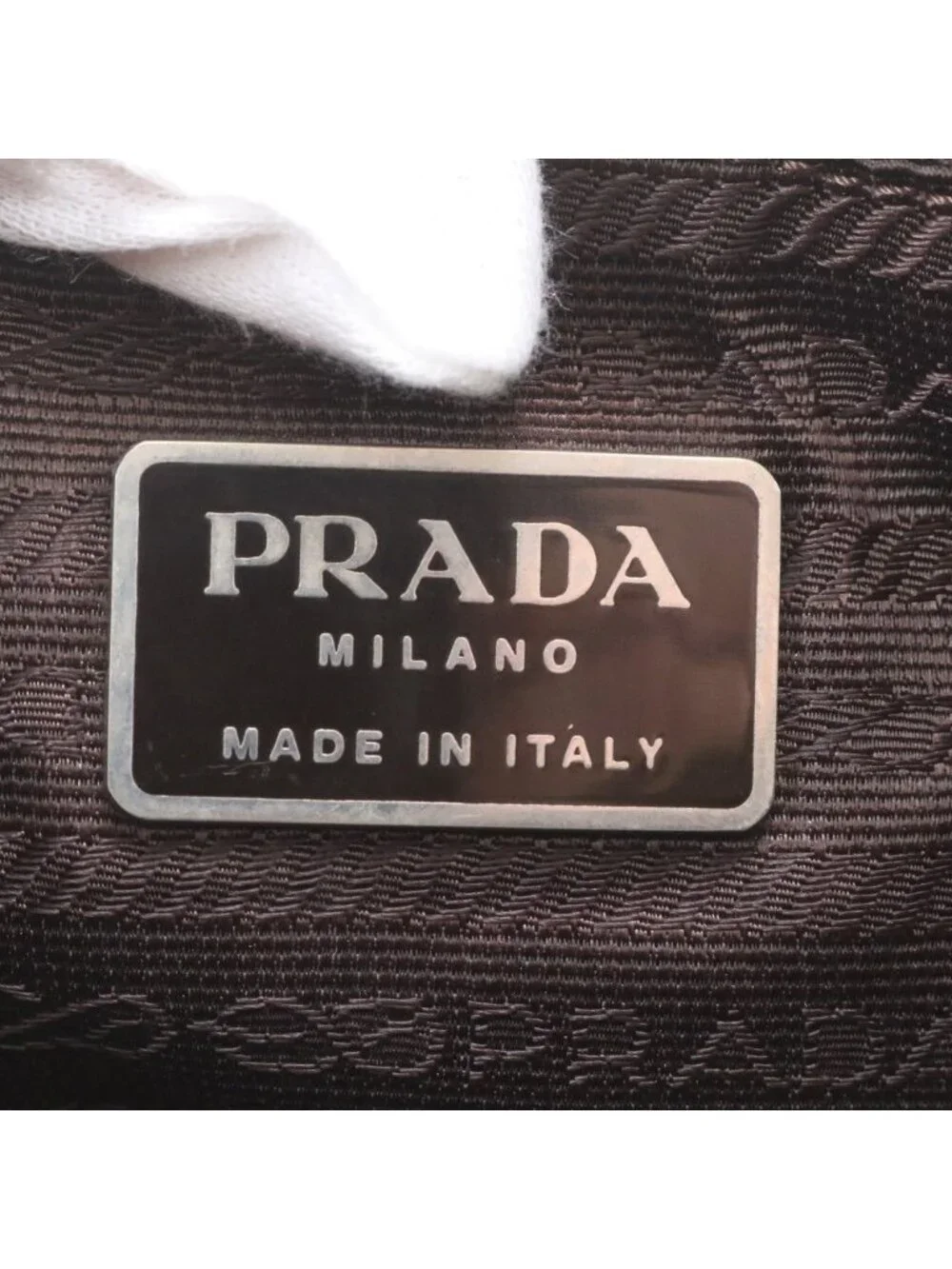 Prada Tessuto Nylon Triangle Logo Leather Shoulder Bag Crossbody Messenger